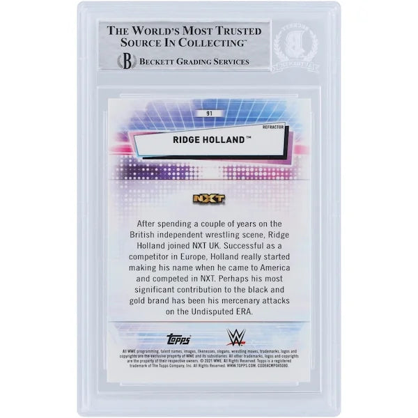 Ridge Holland Signed 2021 Topps Chrome Refractors #91 Rookie Card | Authenticated