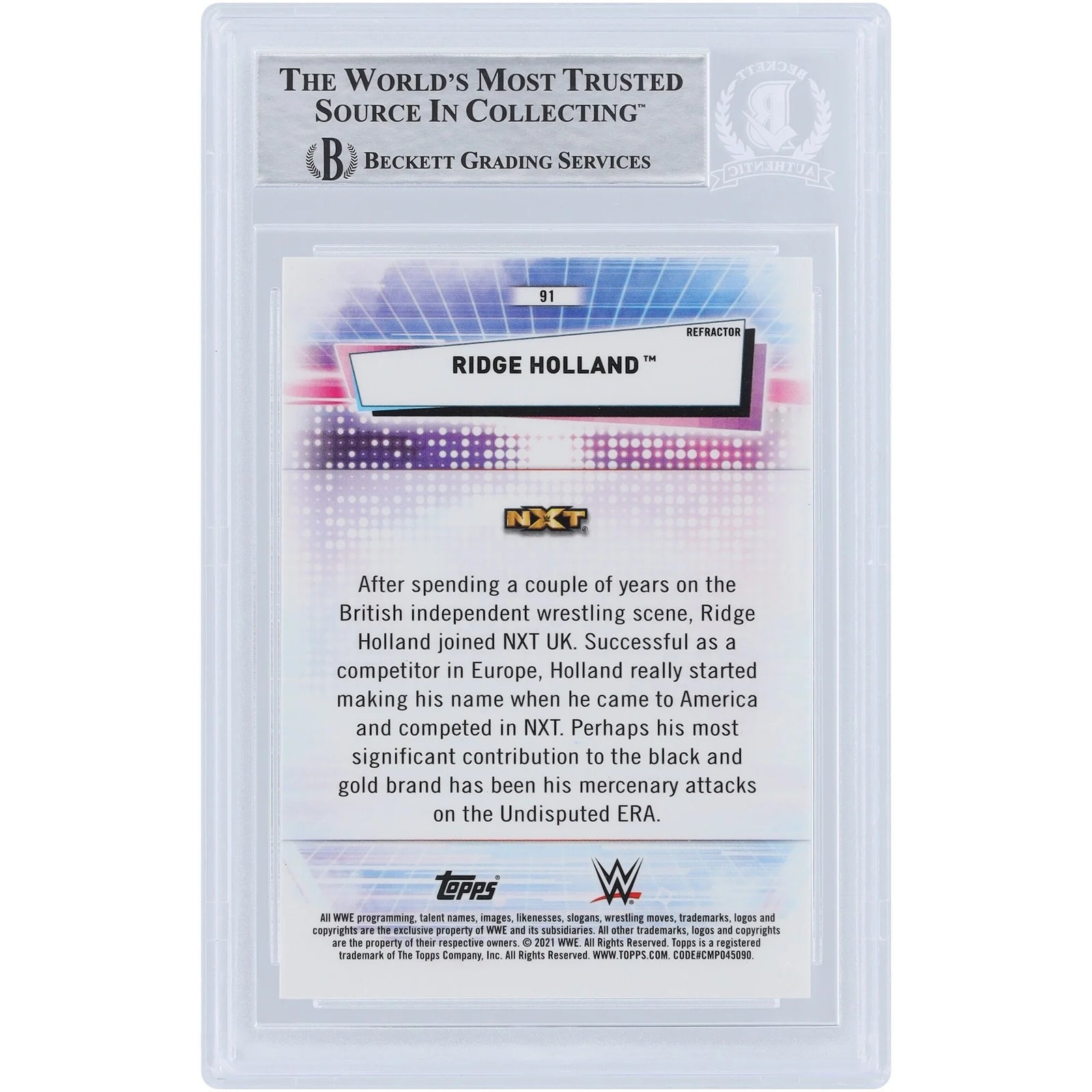 Ridge Holland Signed 2021 Topps Chrome Refractors #91 Rookie Card | Authenticated
