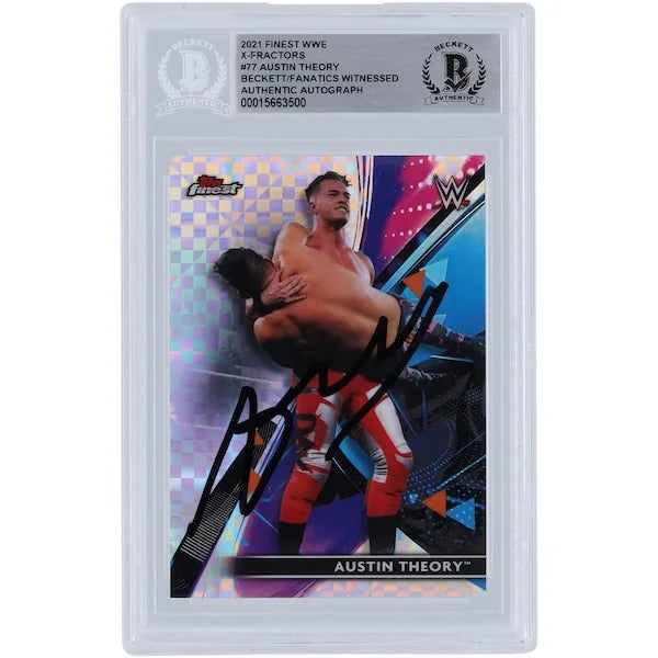 Austin Theory Signed 2021 Topps Finest X-Factors #77 | Beckett Authenticated
