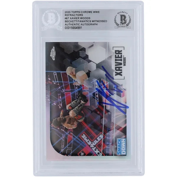 Xavier Woods Signed 2020 Topps Chrome Refractors #67 | Beckett Authenticated