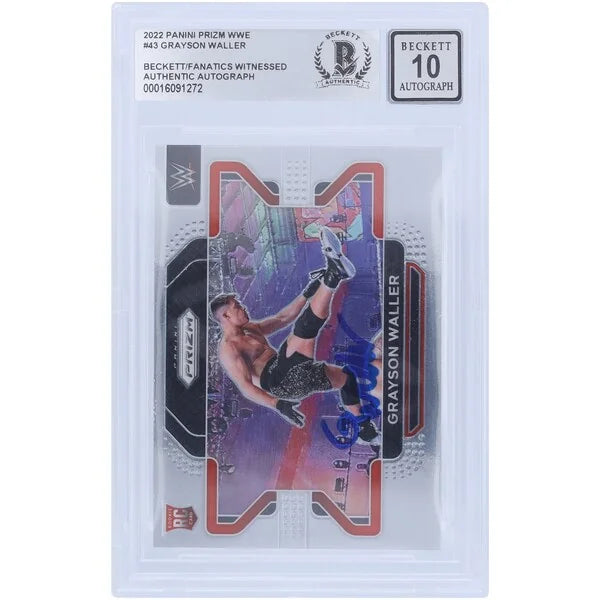 Grayson Waller Signed 2022 Panini Prizm #43 | Beckett Graded 10 Rookie