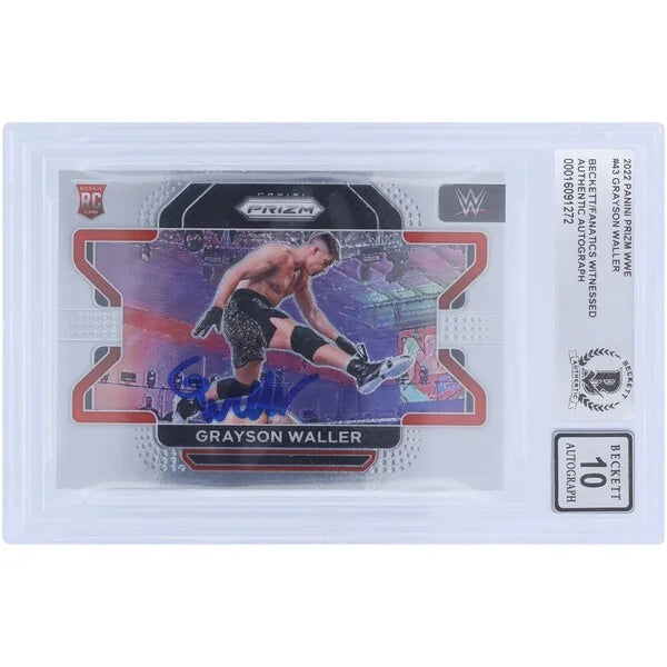 Grayson Waller Signed 2022 Panini Prizm #43 | Beckett Graded 10 Rookie