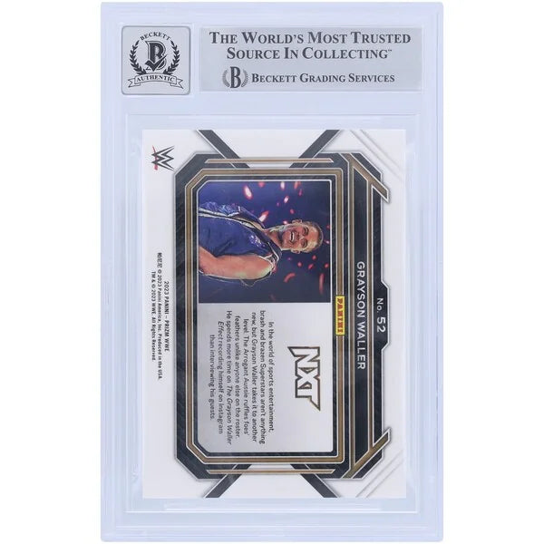 Grayson Waller Signed 2023 Panini Prizm #52 Card | Beckett Graded 10