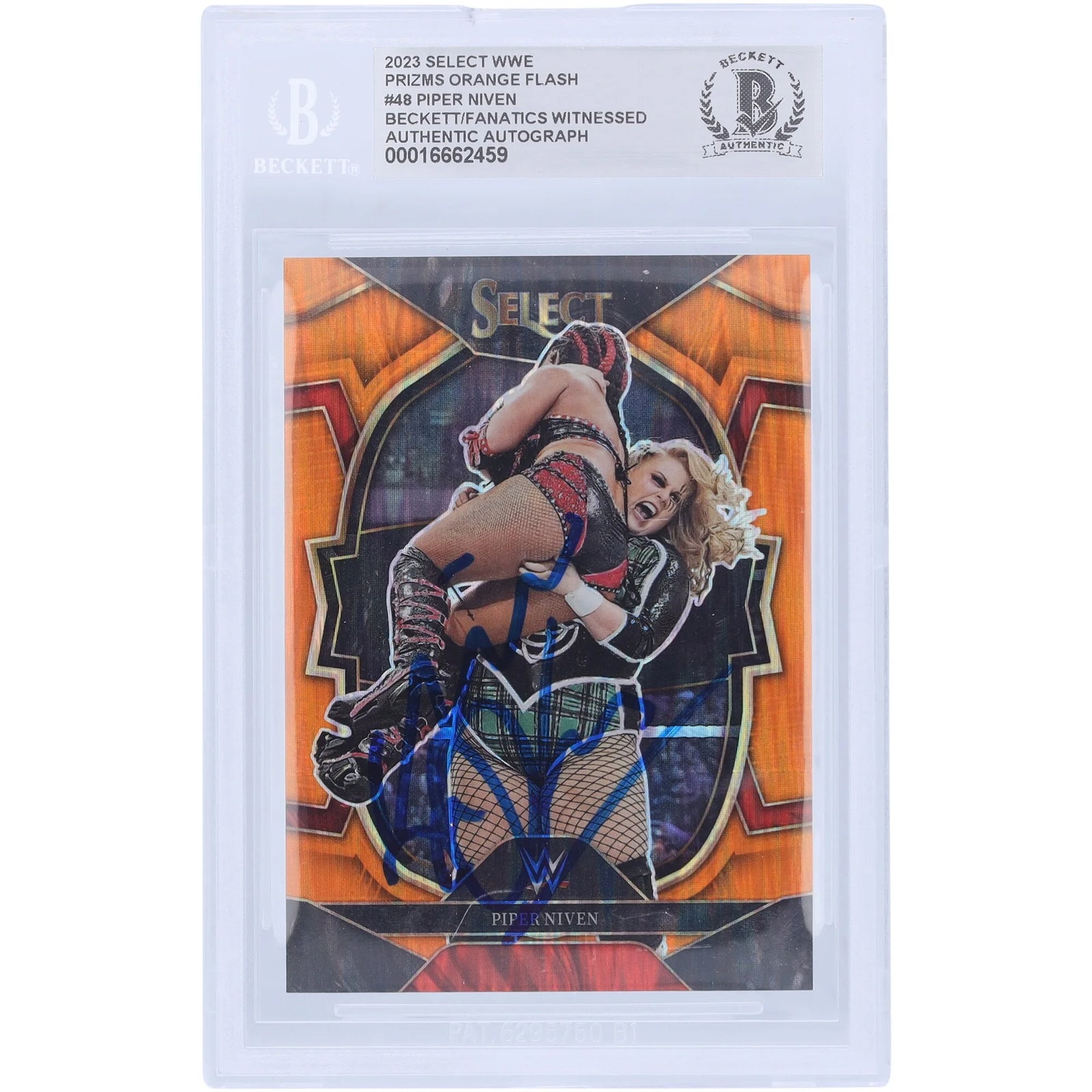 Piper Niven Signed 2023 Panini Select Orange Flash Prizm #48 | Beckett Witnessed