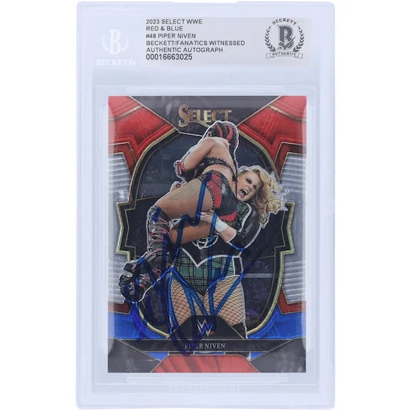 Piper Niven Signed 2023 Panini Select Red & Blue #48 | Beckett Authenticated