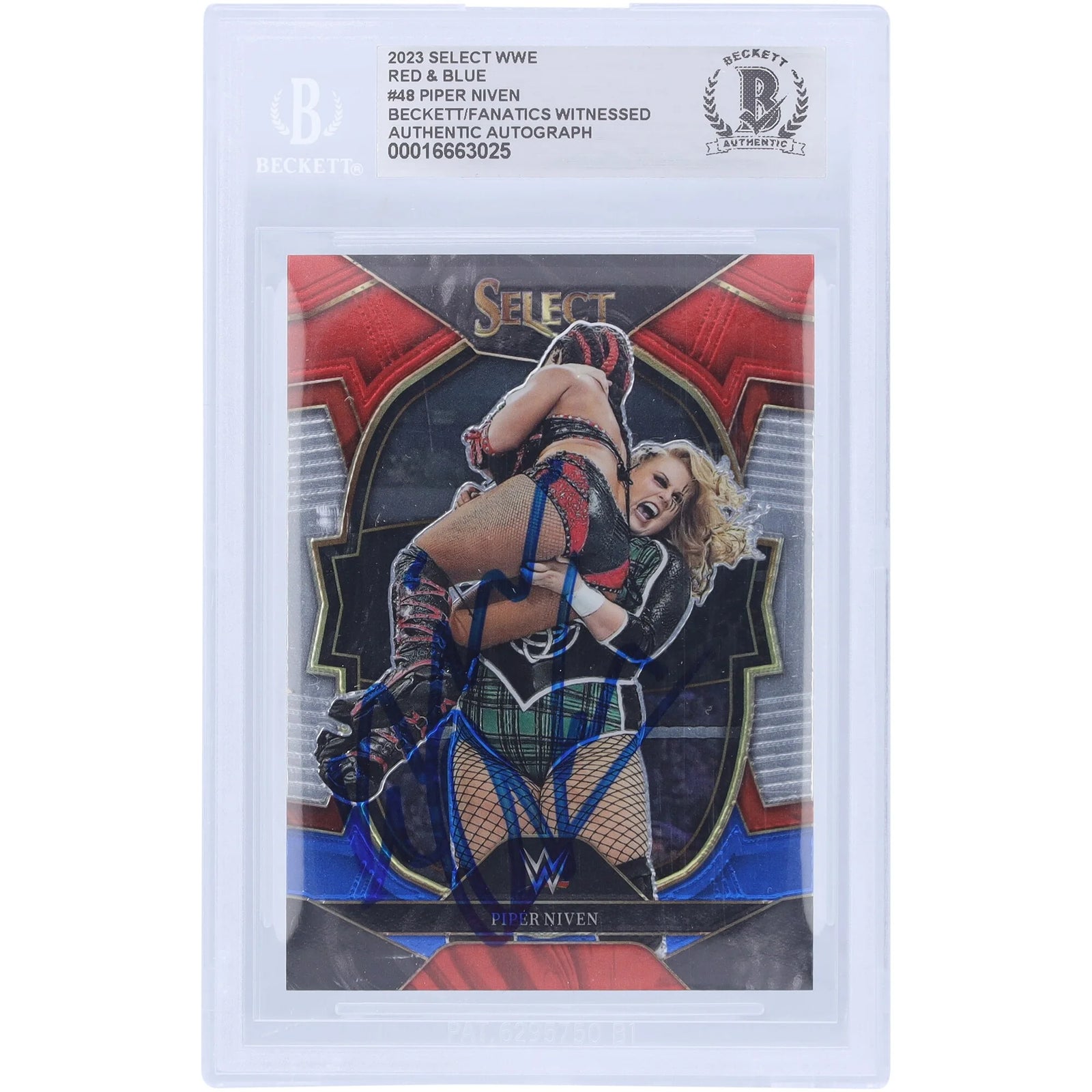 Piper Niven Signed 2023 Panini Select Red & Blue #48 | Beckett Authenticated