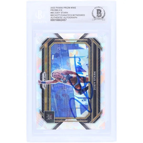 Zoey Stark Signed 2023 Panini Prizm Ice Prizm #83 Card | Beckett Authenticated