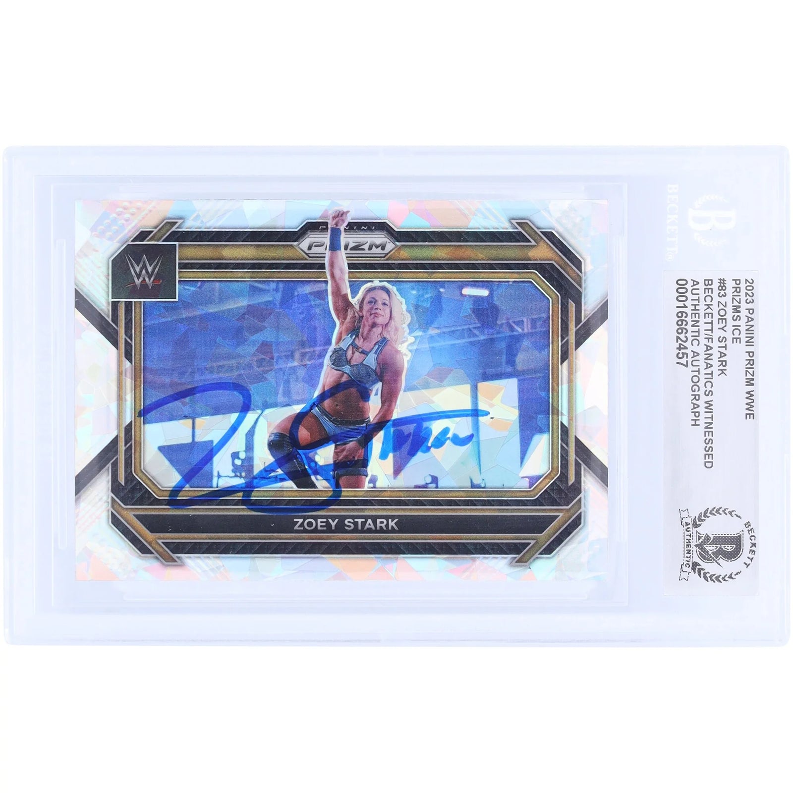 Zoey Stark Signed 2023 Panini Prizm Ice Prizm #83 Card | Beckett Authenticated