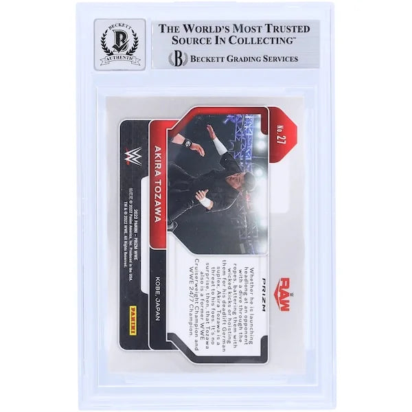 Akira Tozawa Signed 2022 Panini Prizm Green Prizm #27 | Graded 10