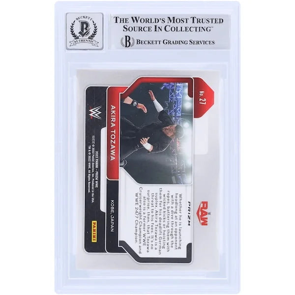 Akira Tozawa Signed 2022 Panini Prizm Silver #27 Card | Beckett Graded 10