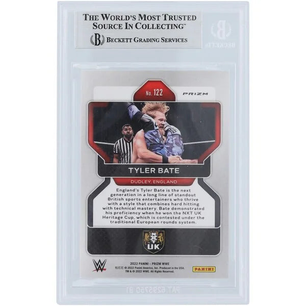 Tyler Bate Signed 2022 Panini Prizm Silver #122 | Beckett Authenticated