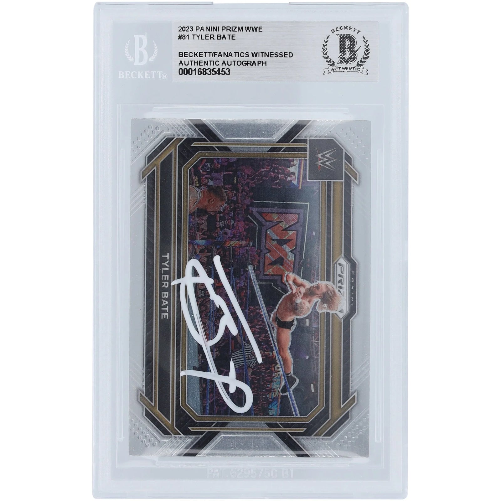 Tyler Bate Signed 2023 Panini Prizm White Ink Card #81