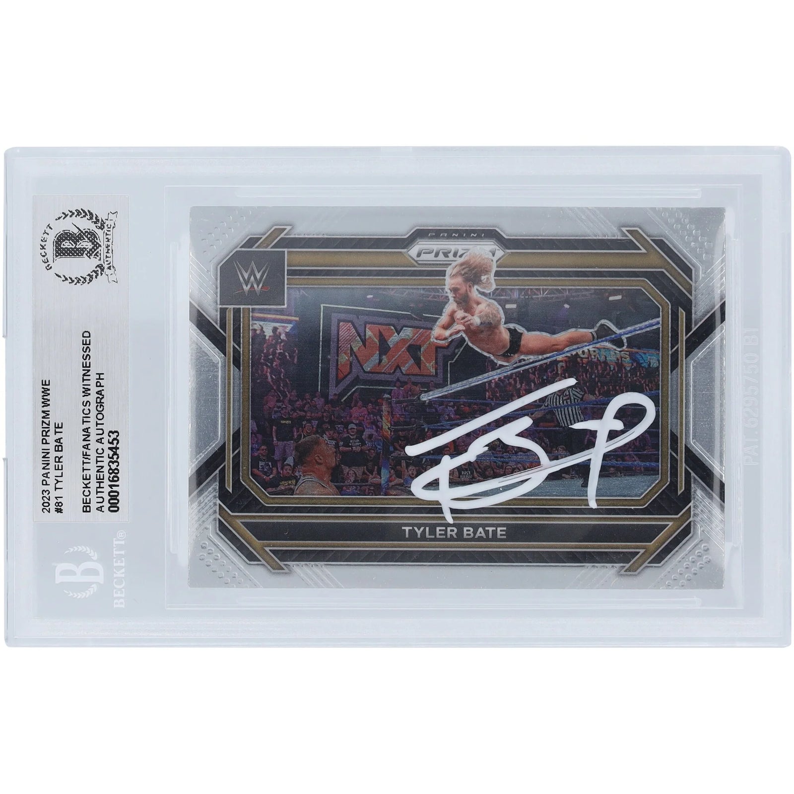 Tyler Bate Signed 2023 Panini Prizm White Ink Card #81