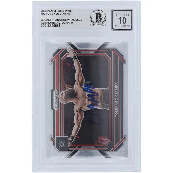 Tommaso Ciampa Signed 2023 Panini Prizm #20 Card | Beckett Graded 10