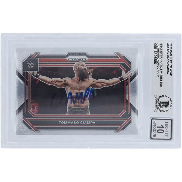 Tommaso Ciampa Signed 2023 Panini Prizm #20 Card | Beckett Graded 10