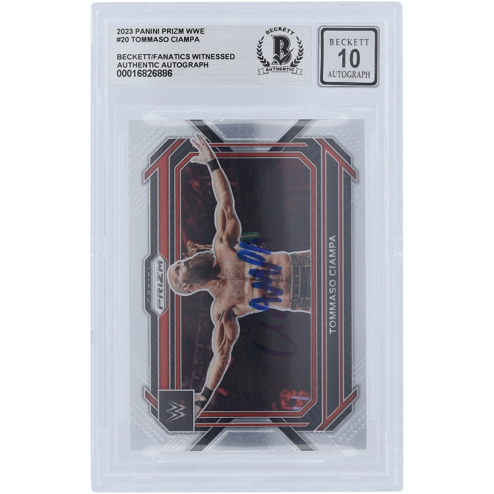 Tommaso Ciampa Signed 2023 Panini Prizm #20 Card | Beckett Graded 10