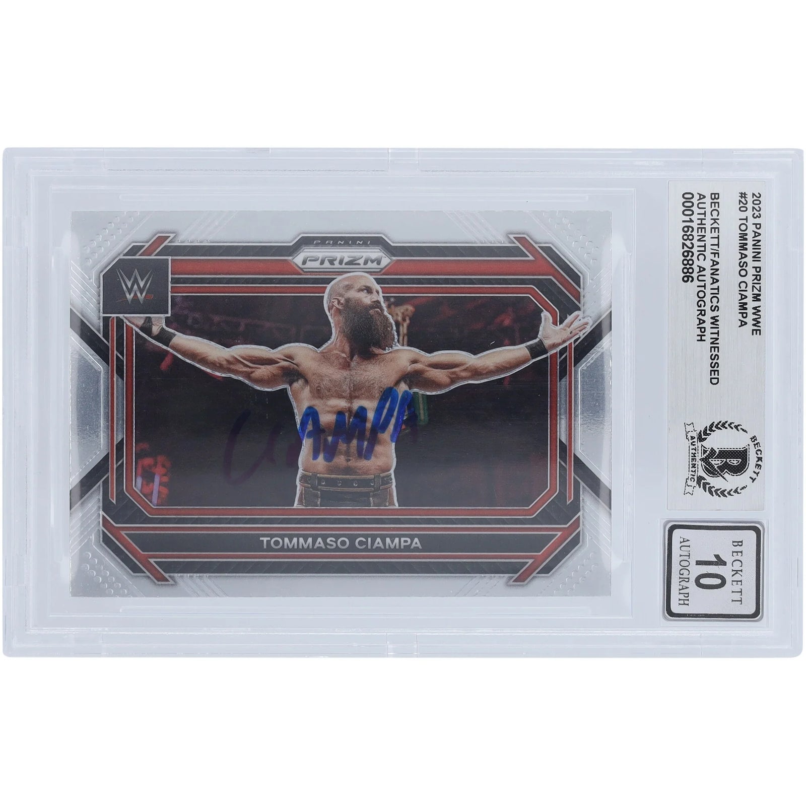 Tommaso Ciampa Signed 2023 Panini Prizm #20 Card | Beckett Graded 10