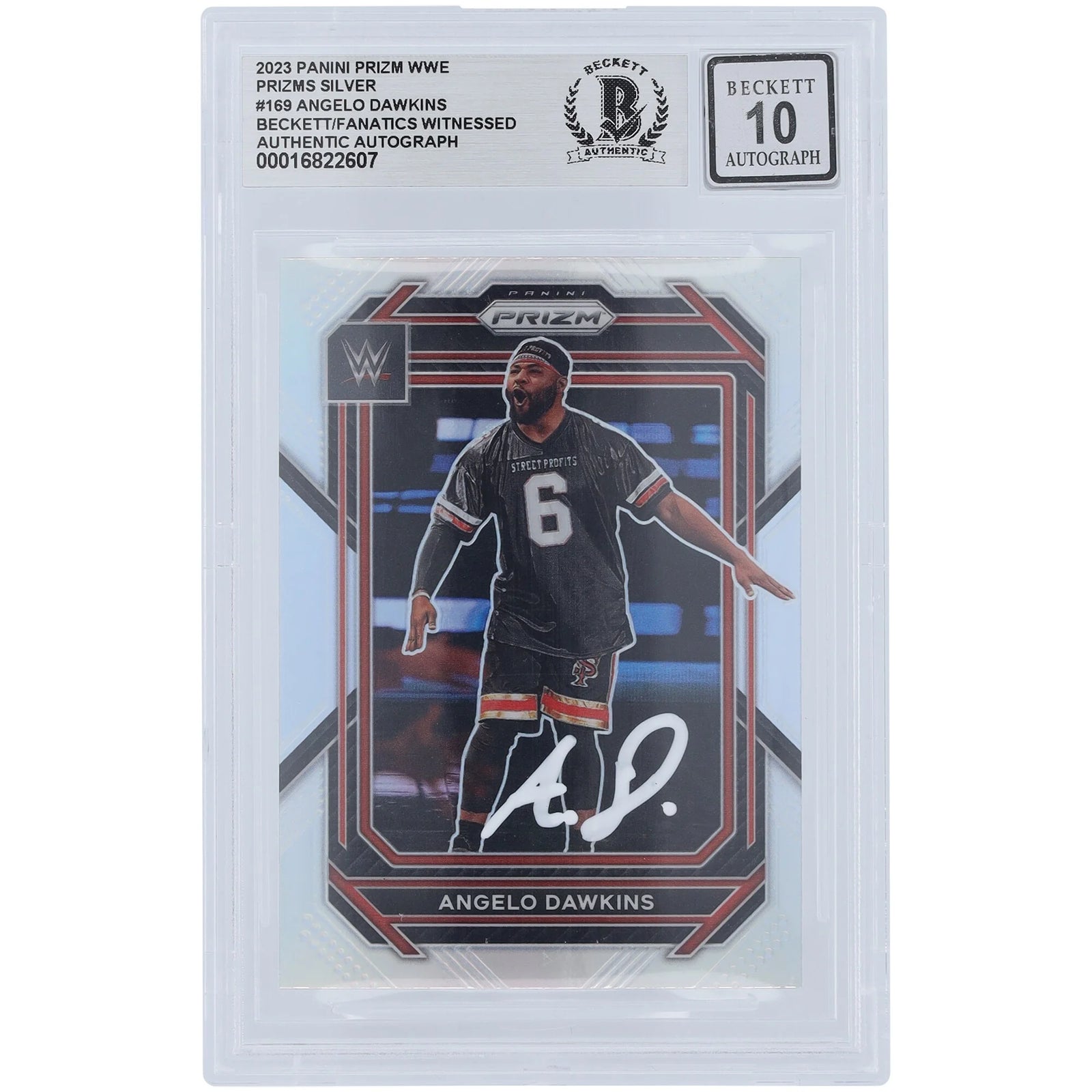 Angelo Dawkins Signed 2023 Panini Prizm Silver Card #169 | Beckett 10