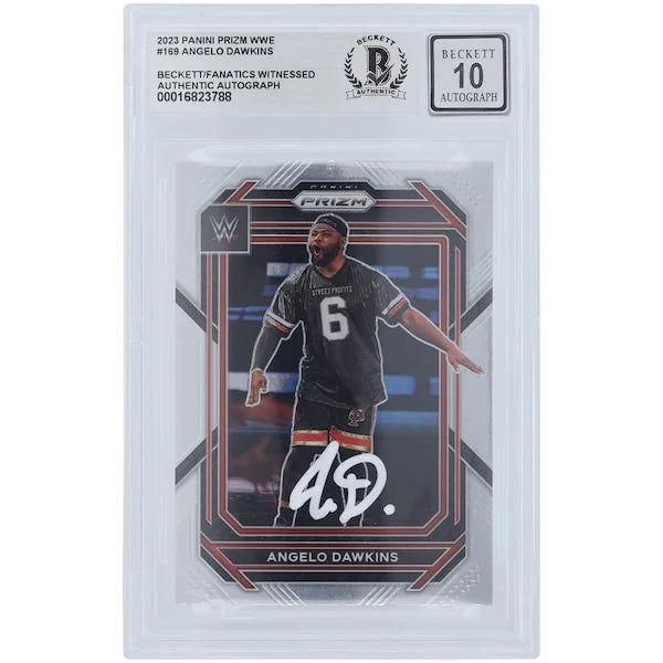 Angelo Dawkins Signed 2023 Panini Prizm White Ink Card #169 | Beckett 10