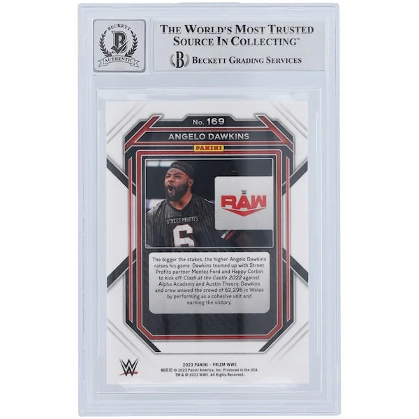 Angelo Dawkins Signed 2023 Panini Prizm White Ink Card #169 | Beckett 10