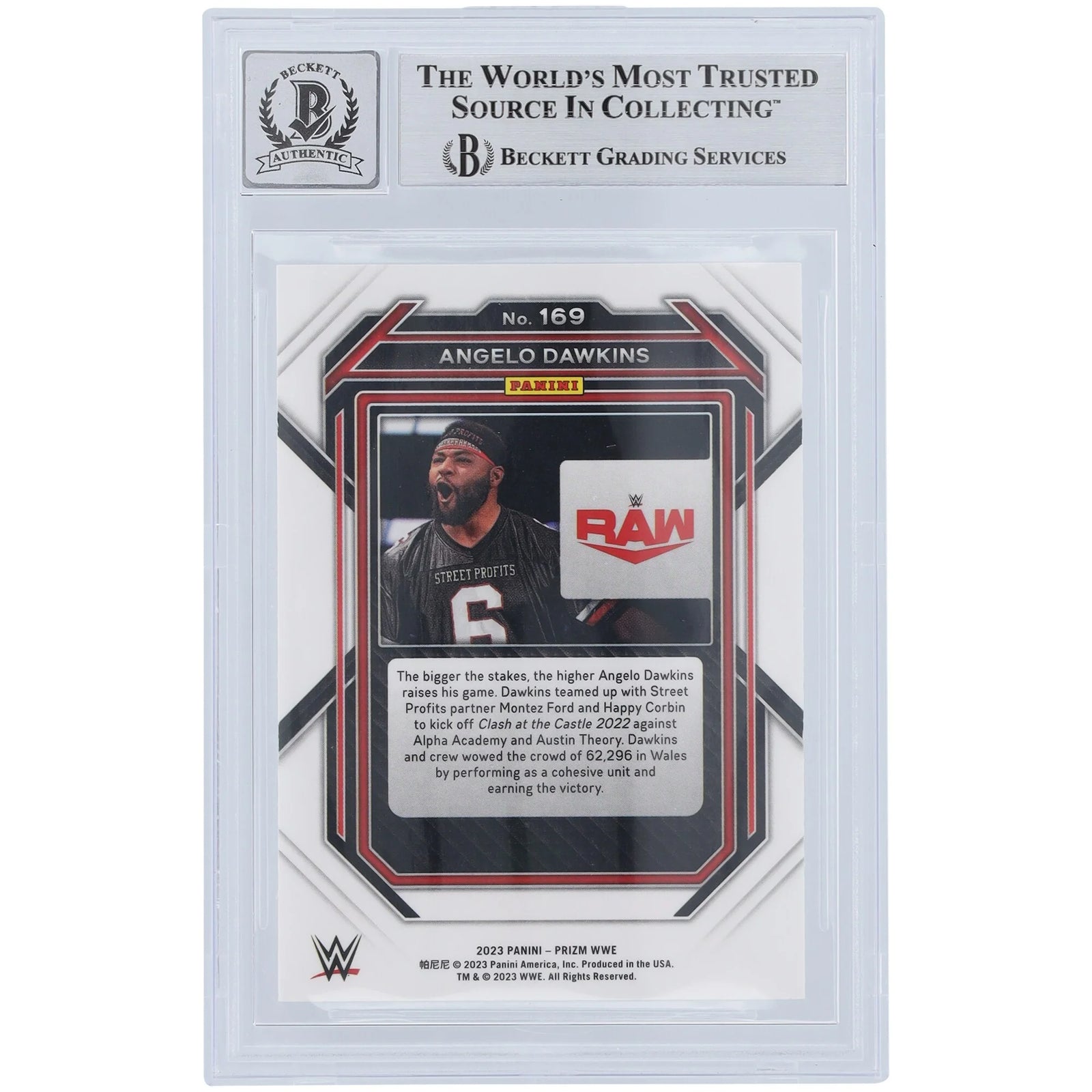 Angelo Dawkins Signed 2023 Panini Prizm White Ink Card #169 | Beckett 10