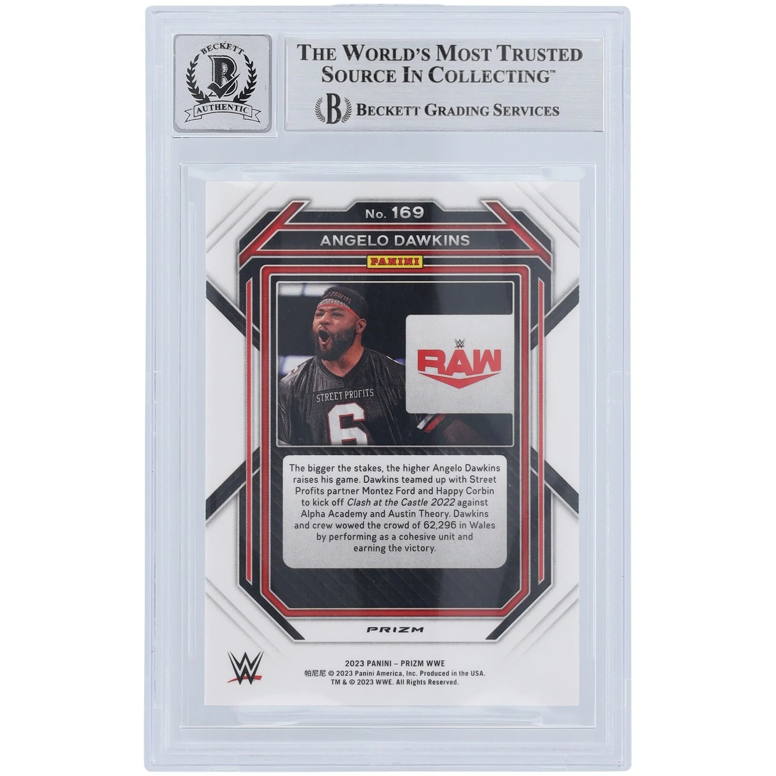 Angelo Dawkins Signed 2023 Panini Prizm #169 Card | Beckett 10