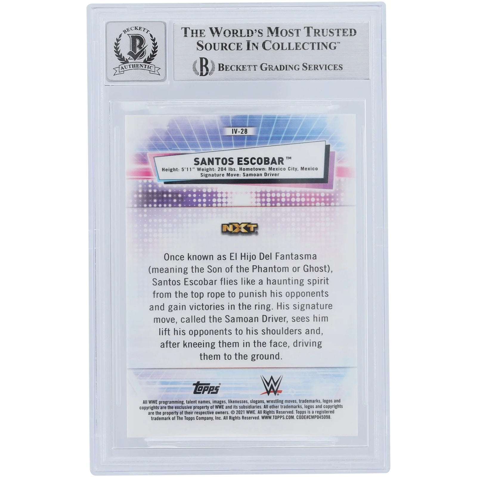 Santos Escobar Signed 2021 Topps Chrome Image Variations #IV-28 | Graded 10