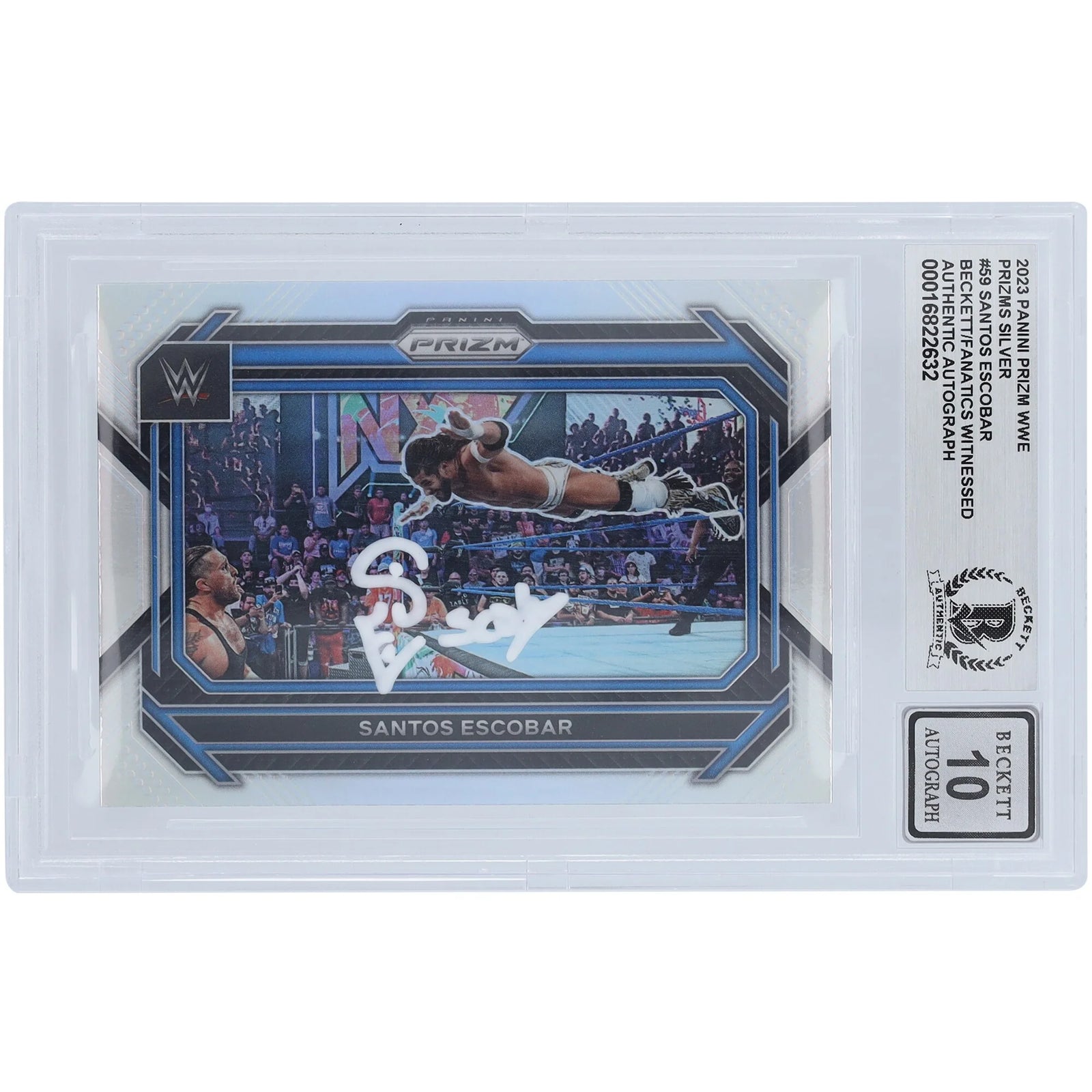 Santos Escobar Signed 2023 Panini Prizm Silver #59 | Beckett 10