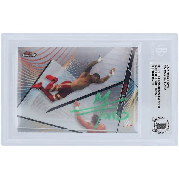 Montez Ford Signed 2020 Topps Finest Green Ink #22 Card | Beckett Authenticated