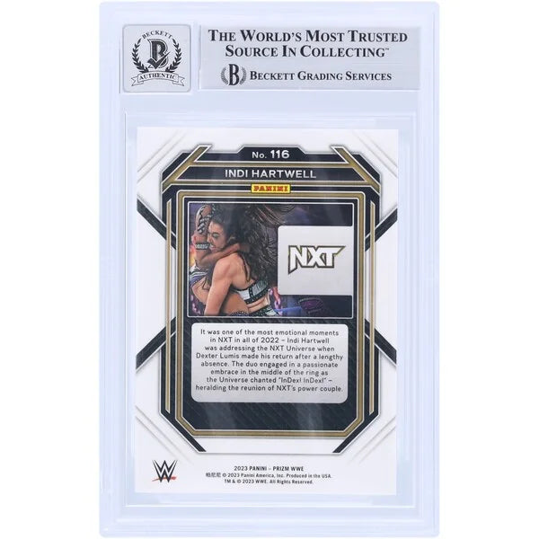 Indi Hartwell Signed 2023 Panini Prizm #116 | Beckett Graded 10