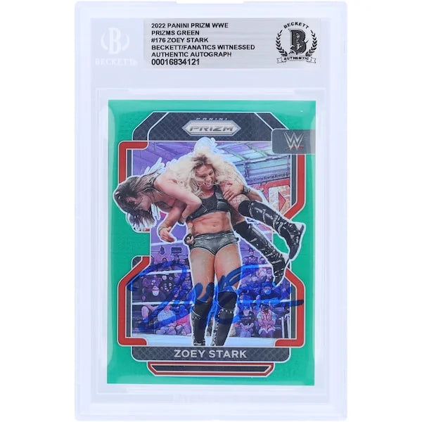 Zoey Stark Signed 2022 Panini Prizm Green Prizm #176 | Beckett Authenticated