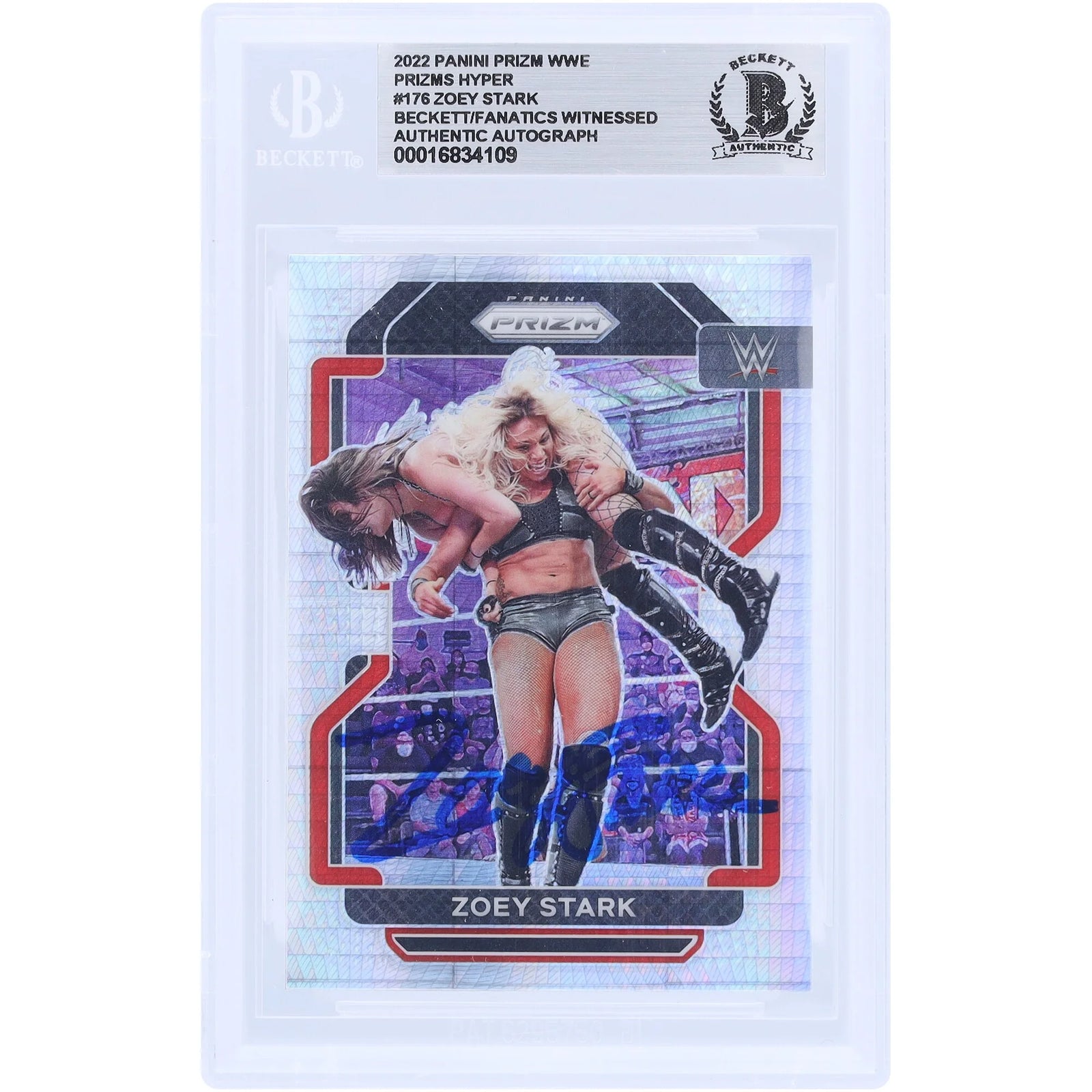 Zoey Stark Signed 2022 Panini Prizm Hyper Prizm #176 Card | Beckett Authenticated