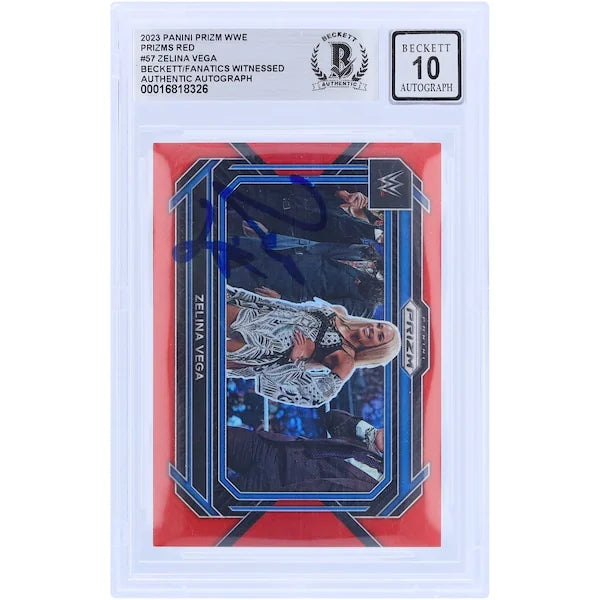 Zelina Vega Signed 2023 Panini Prizm Red Prizm #57 | Graded 10