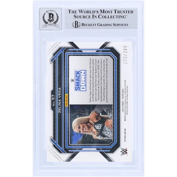 Zelina Vega Signed 2023 Panini Prizm Red Prizm #57 | Graded 10