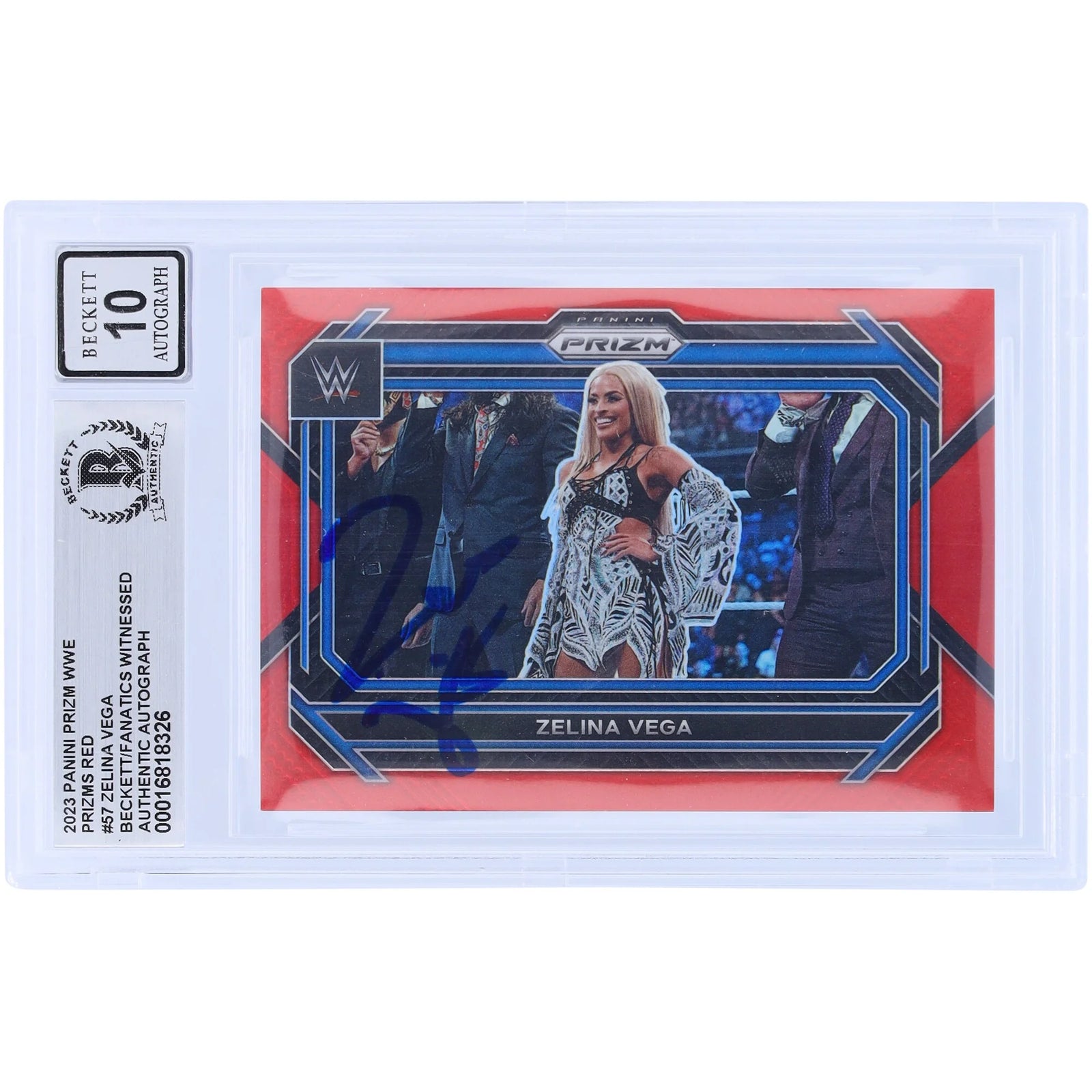 Zelina Vega Signed 2023 Panini Prizm Red Prizm #57 | Graded 10
