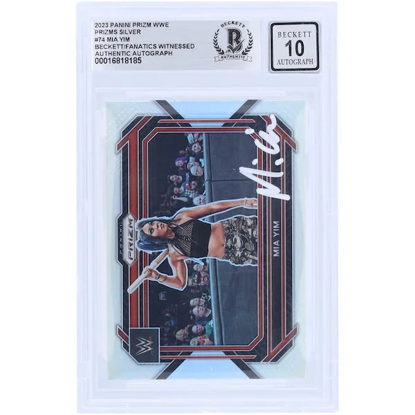 Mia Yim Signed 2023 Panini Prizm Silver Prizm #74 | Beckett Grade 10