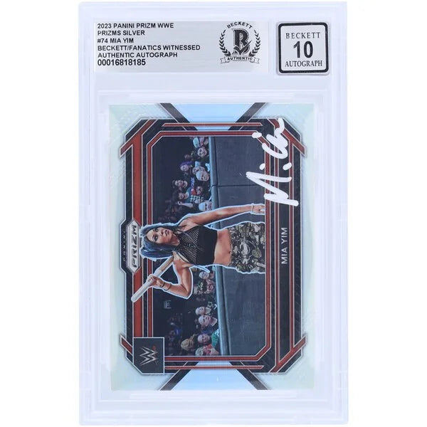 Mia Yim Signed 2023 Panini Prizm Silver Prizm #74 | Beckett Grade 10