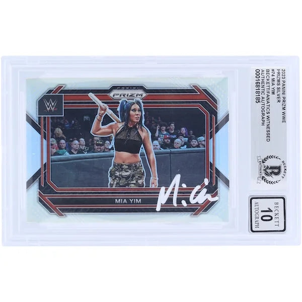 Mia Yim Signed 2023 Panini Prizm Silver Prizm #74 | Beckett Grade 10