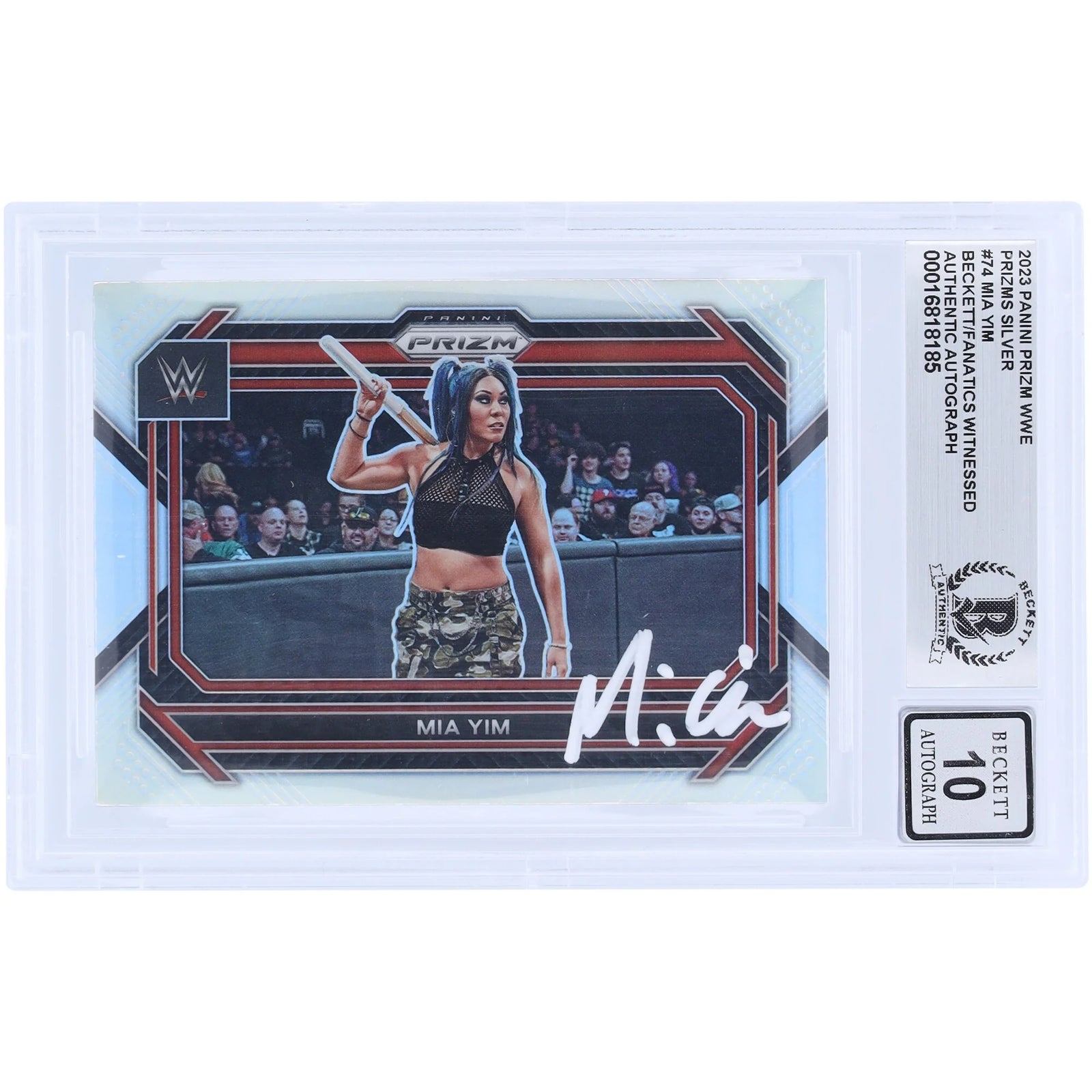 Mia Yim Signed 2023 Panini Prizm Silver Prizm #74 | Beckett Grade 10