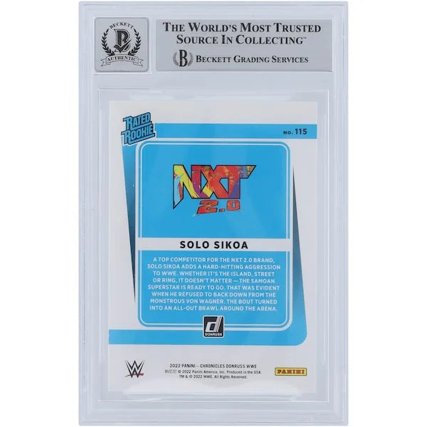 Solo Sikoa Signed 2022 Panini Chronicles Donruss Rated Rookie #115 | Graded 10