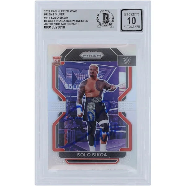 Solo Sikoa Signed 2022 Panini Prizm Silver Prizm #114 | Rookie Card