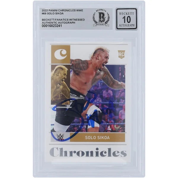 Solo Sikoa Signed 2022 Panini Chronicles #69 Rookie Card | Graded 10