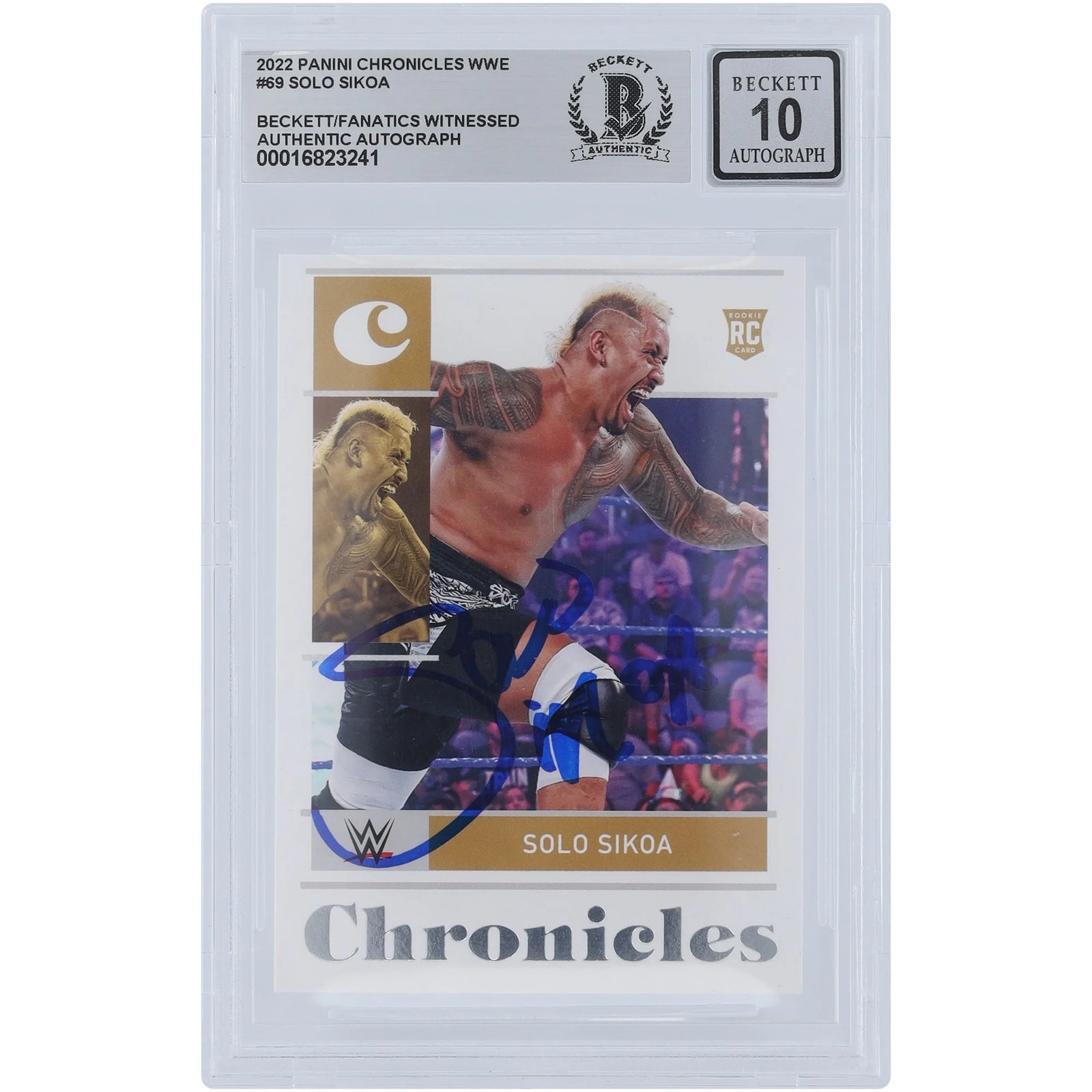 Solo Sikoa Signed 2022 Panini Chronicles #69 Rookie Card | Graded 10