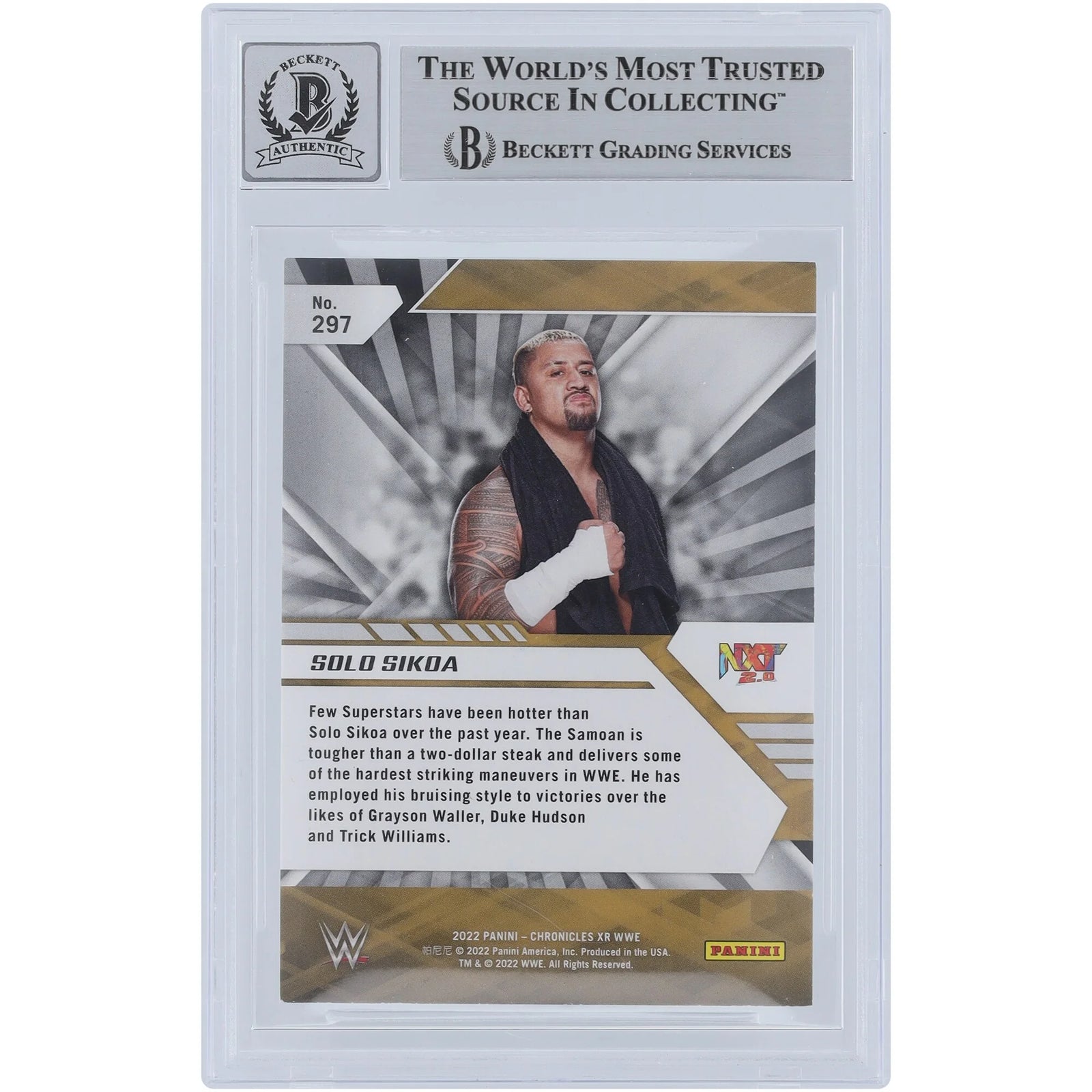 Solo Sikoa Signed 2022 Panini Chronicles XR #297 Rookie Card | Graded 10