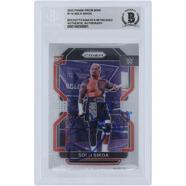 Solo Sikoa Signed 2022 Panini Prizm #114 Rookie Card | Beckett Authenticated