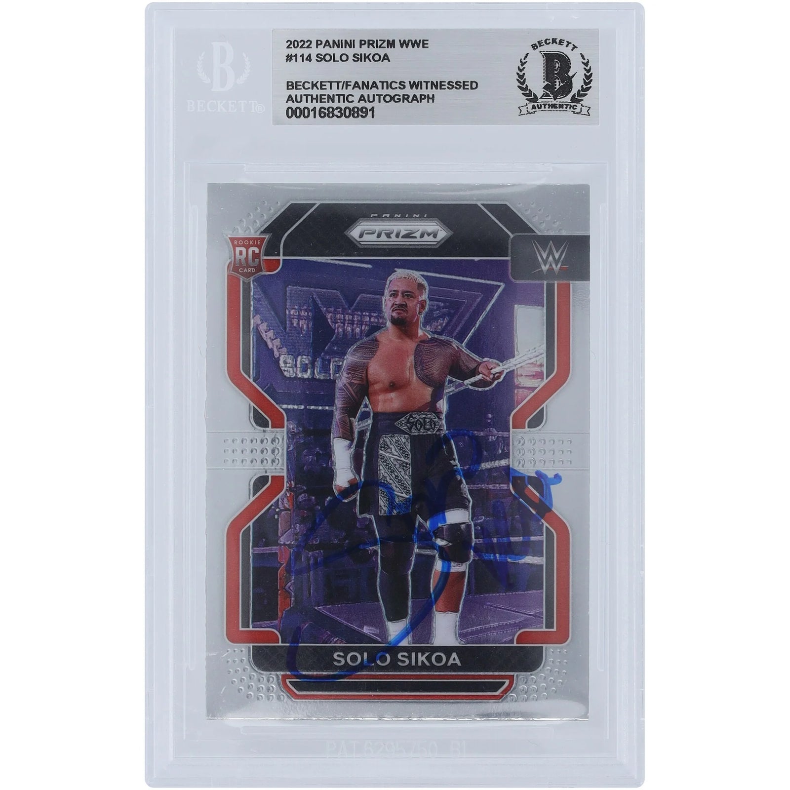 Solo Sikoa Signed 2022 Panini Prizm #114 Rookie Card | Beckett Authenticated