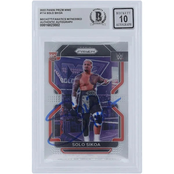 Solo Sikoa Signed 2022 Panini Prizm #114 Rookie Card | Beckett 10