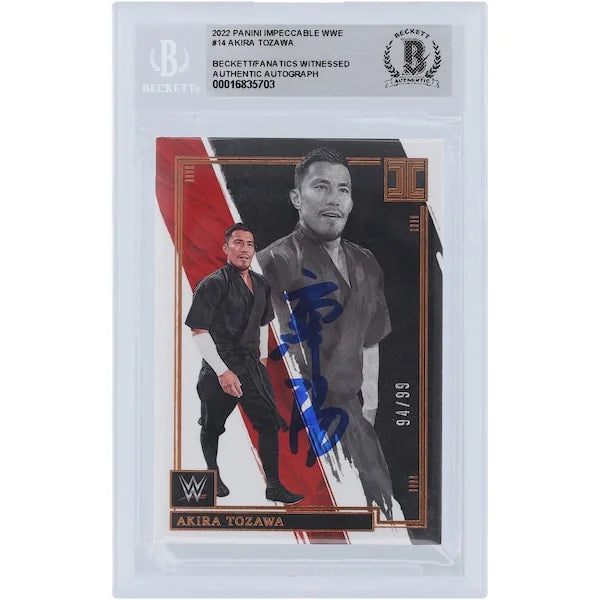 Akira Tozawa Signed 2022 Panini Impeccable #14 Card | Limited /99