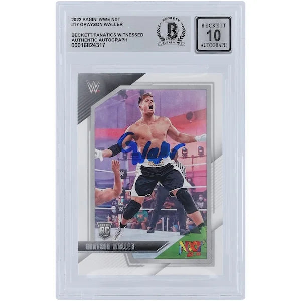 Grayson Waller Signed 2022 Panini NXT 2.0 #17 Rookie Card | Beckett 10