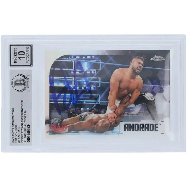 Andrade Signed 2020 Topps Chrome Refractor #5 | Beckett Authenticated 10